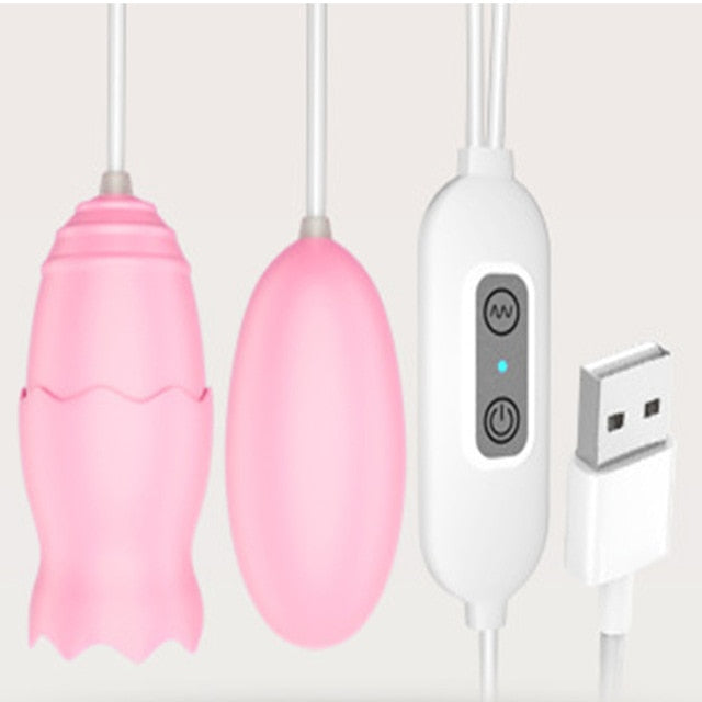 12 Speeds Tongue Oral Licking  Vibrators USB Vibrating Egg G-spot Vagina Massage Clitoris Stimulator Sex Toys for Women Sex Shop